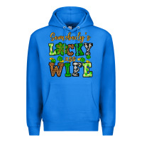 True Royal St. Patrick's Somebody’s lucky ass wife Premium Hoodie - OliviaCreatesArt