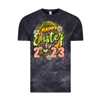 Cloud Black Happy Easter 2023 Vintage Tee - LillyAllenDesigns