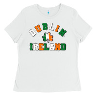 White dublİn ireland Ladies Tee - MaliasSmallBusiness