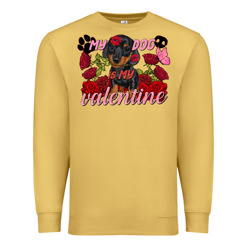 My Dog Is My Valentine Valentine's Day Premium Sweatshirt by FaDigitalArtStudio | Teevron