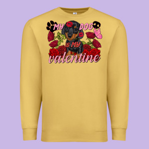 My Dog Is My Valentine Valentine's Day Premium Sweatshirt Designed By Fadigitalartstudio