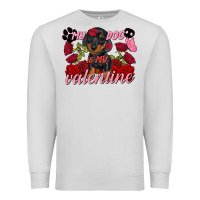 Dove Grey my dog is my valentine valentine's day Premium Sweatshirt - FaDigitalArtStudio