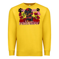 Lemon my dog is my valentine valentine's day Premium Sweatshirt - FaDigitalArtStudio
