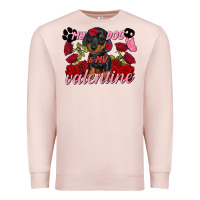 Pale Pink my dog is my valentine valentine's day Premium Sweatshirt - FaDigitalArtStudio
