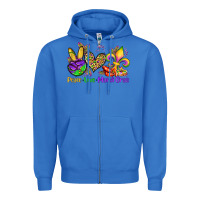 True Royal peace love mardi gras olivia Zipper Hoodie - OliviaCreatesArt