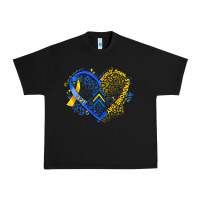 Black world down syndrome day heart Urban Heavy Tee - Artiststas