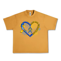 Peanut Butter world down syndrome day heart Urban Heavy Tee - Artiststas