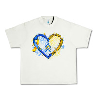 Pistachio world down syndrome day heart Urban Heavy Tee - Artiststas