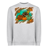 Heather Grey happy fall Heavyweight Sweatshirt - TumblerDesignByShophia