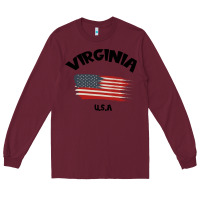 Burgundy VIRGINIA U.S.A Long Sleeve Tee - Bettercallsaul