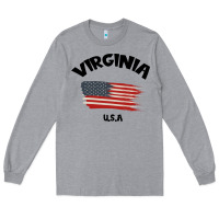 Heather Grey VIRGINIA U.S.A Long Sleeve Tee - Bettercallsaul