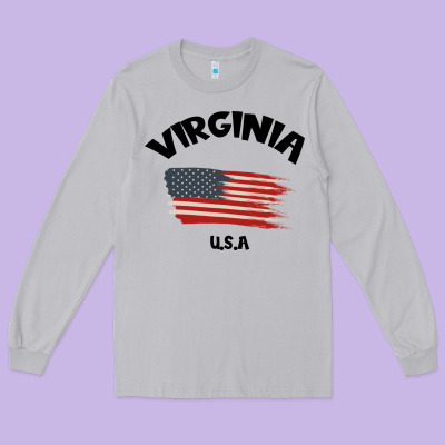 Virginia U.s.a Long Sleeve Tee Designed By Bettercallsaul