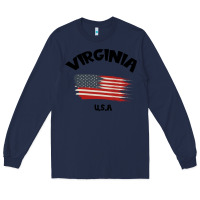 Navy VIRGINIA U.S.A Long Sleeve Tee - Bettercallsaul