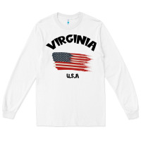 White VIRGINIA U.S.A Long Sleeve Tee - Bettercallsaul