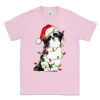 Bubblegum Pink christmas shih tzu dog Classic Tee - LillyAllenDesigns