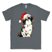 Charcoal Heather christmas shih tzu dog Classic Tee - LillyAllenDesigns