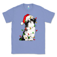 Colony Blue christmas shih tzu dog Classic Tee - LillyAllenDesigns