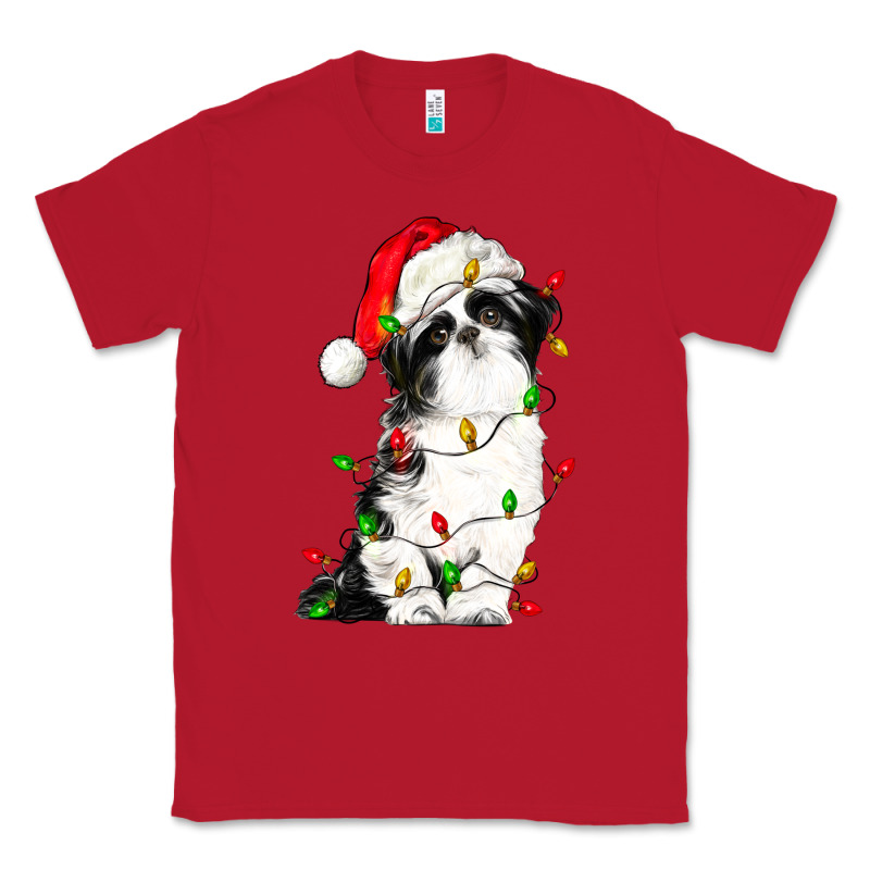 Christmas Shih Tzu Dog Classic Tee by LillyAllenDesigns | Teevron