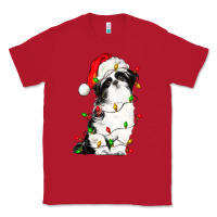 Red christmas shih tzu dog Classic Tee - LillyAllenDesigns
