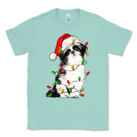 Seafoam christmas shih tzu dog Classic Tee - LillyAllenDesigns