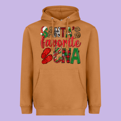 Santa's Favorite Cna Heavyweight Hoodie Designed By Bundleandbundleshop