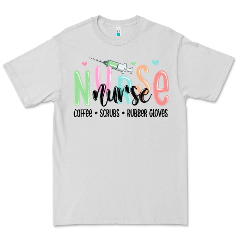 Coffee Scrubs Rubber Gloves Nurse Premium Tee by MaliasSmallBusiness | Teevron