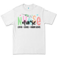White coffee scrubs rubber gloves nurse Premium Tee - MaliasSmallBusiness