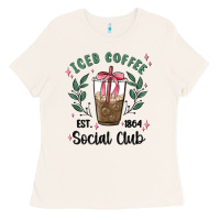 Bone iced coffee social club Ladies Tee - MaliasSmallBusiness