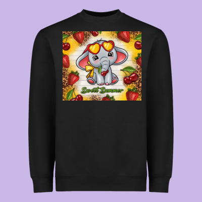 Sweet Summer Cute Elephant Heavyweight Sweatshirt Designed By Tumblerdesignbyshophia