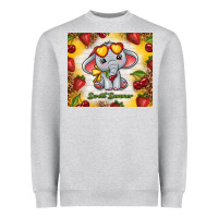 Heather Grey sweet summer cute elephant Heavyweight Sweatshirt - TumblerDesignByShophia