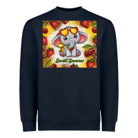 Navy sweet summer cute elephant Heavyweight Sweatshirt - TumblerDesignByShophia