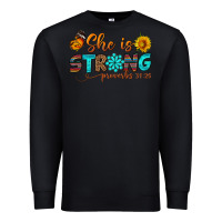 Black she is strong Premium Sweatshirt - BundleAndBundleShop