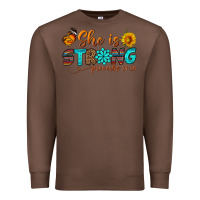 Chestnut she is strong Premium Sweatshirt - BundleAndBundleShop