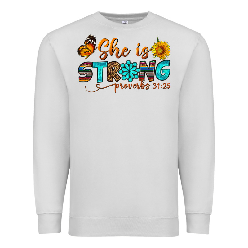 She Is Strong Premium Sweatshirt by BundleAndBundleShop | Teevron