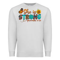 Dove Grey she is strong Premium Sweatshirt - BundleAndBundleShop