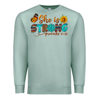 Seafoam she is strong Premium Sweatshirt - BundleAndBundleShop