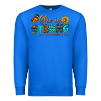True Royal she is strong Premium Sweatshirt - BundleAndBundleShop