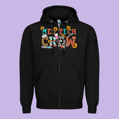 Med Tech Crew Zipper Hoodie Designed By Oliviacreatesart
