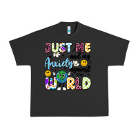Pigment Black just me and my anxiety against the world Urban Heavy Tee - Artiststas