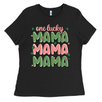 Black one lucky mama Ladies Tee - MaliasSmallBusiness