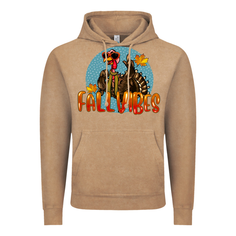 Fall Vibes Turkey Vintage Hoodie by LillyAllenDesigns | Teevron