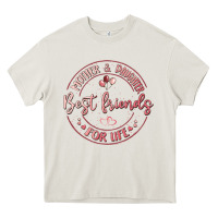 Cream mother and daughter best friends for life Heavy Core Tee - MaliasSmallBusiness