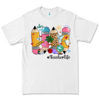 White teacher life pencils Premium Tee - MaliasSmallBusiness