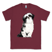 Burgundy shih tzu dog Classic Tee - LillyAllenDesigns