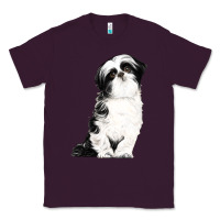 Plum shih tzu dog Classic Tee - LillyAllenDesigns