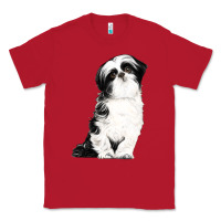 Red shih tzu dog Classic Tee - LillyAllenDesigns
