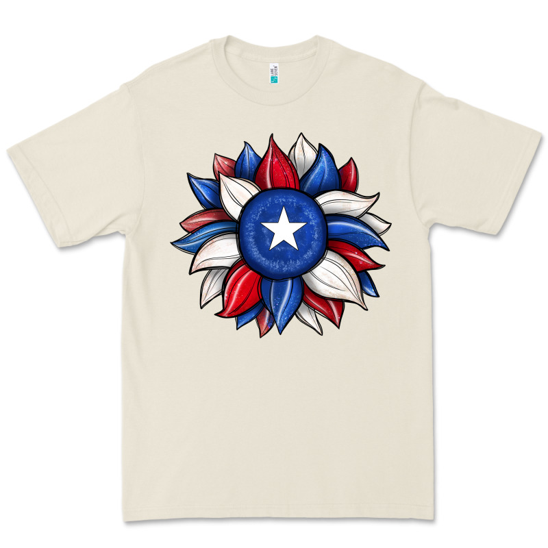 Sunflower Texas Flag 2 Premium Tee by JahusDesignShop | Teevron