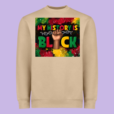 My History Is Black Heavyweight Sweatshirt Designed By Tumblerdesignbyshophia