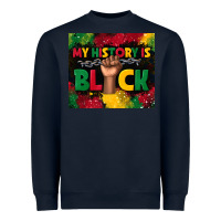 Navy my history is black Heavyweight Sweatshirt - TumblerDesignByShophia