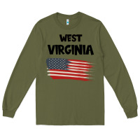 Army Green WEST VIRGINIA Long Sleeve Tee - Bettercallsaul
